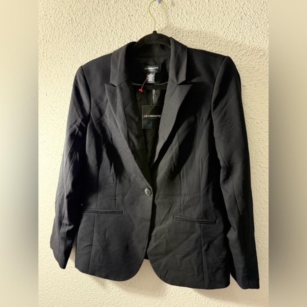 Liz Claiborne Black Tailored Blazer Size 4 (S/M)